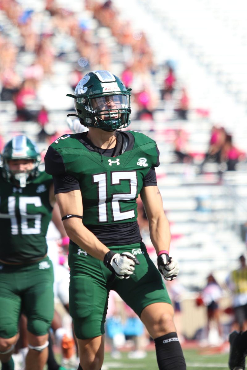 Chance Brown celebrates after making a good play against the Madison Mavericks on Saturday at Comalander Stadium.
