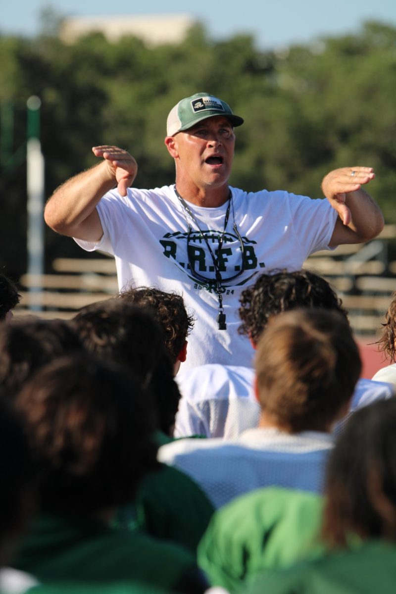 Coach Ham gives post practice speech to Varsity Football team 