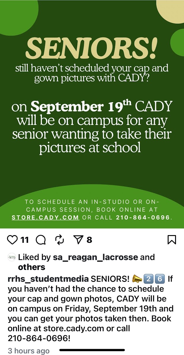 CADY Comes to Reagan for Senior Photos