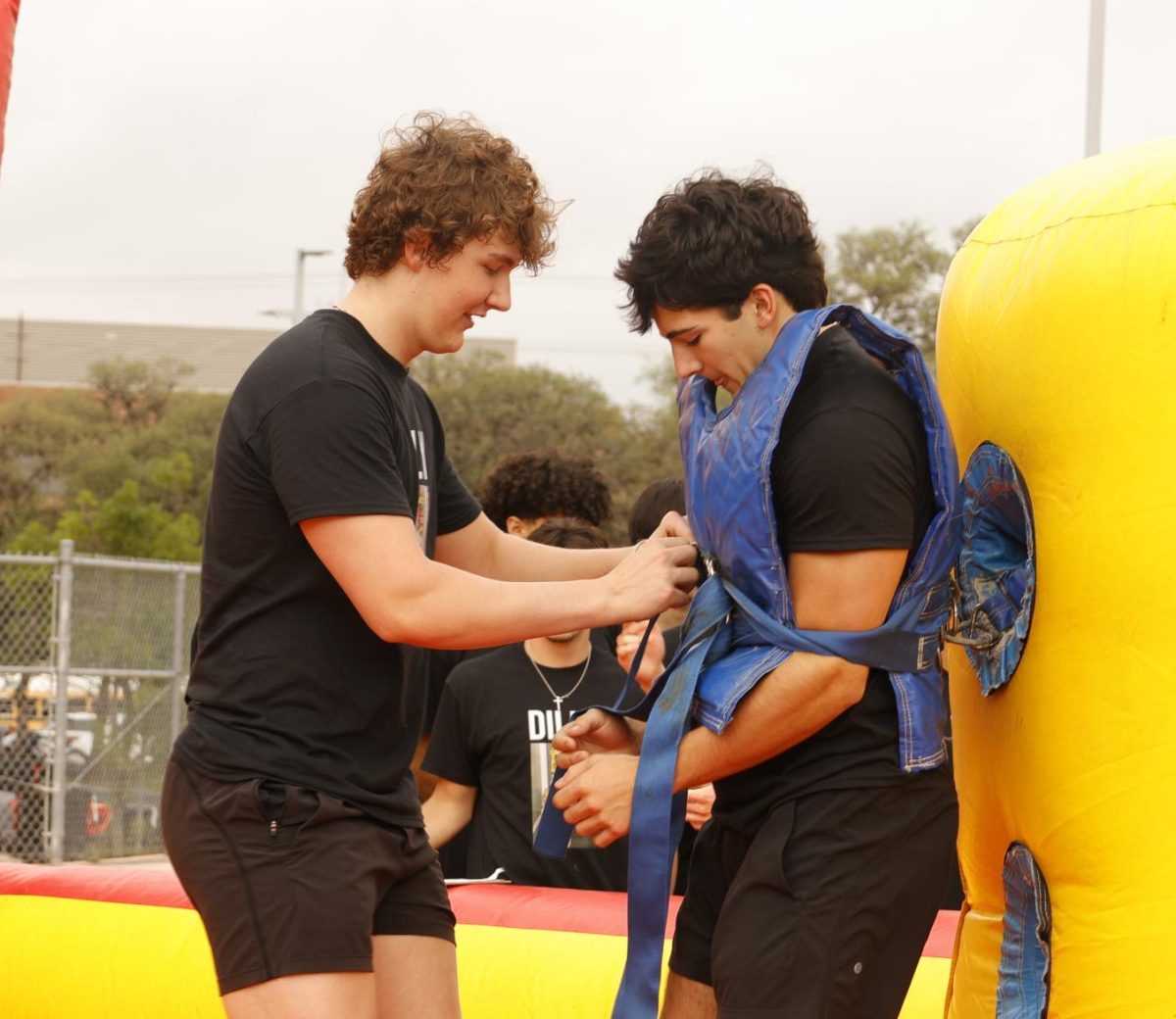 The Goonies participating in the Tug and Dunk.